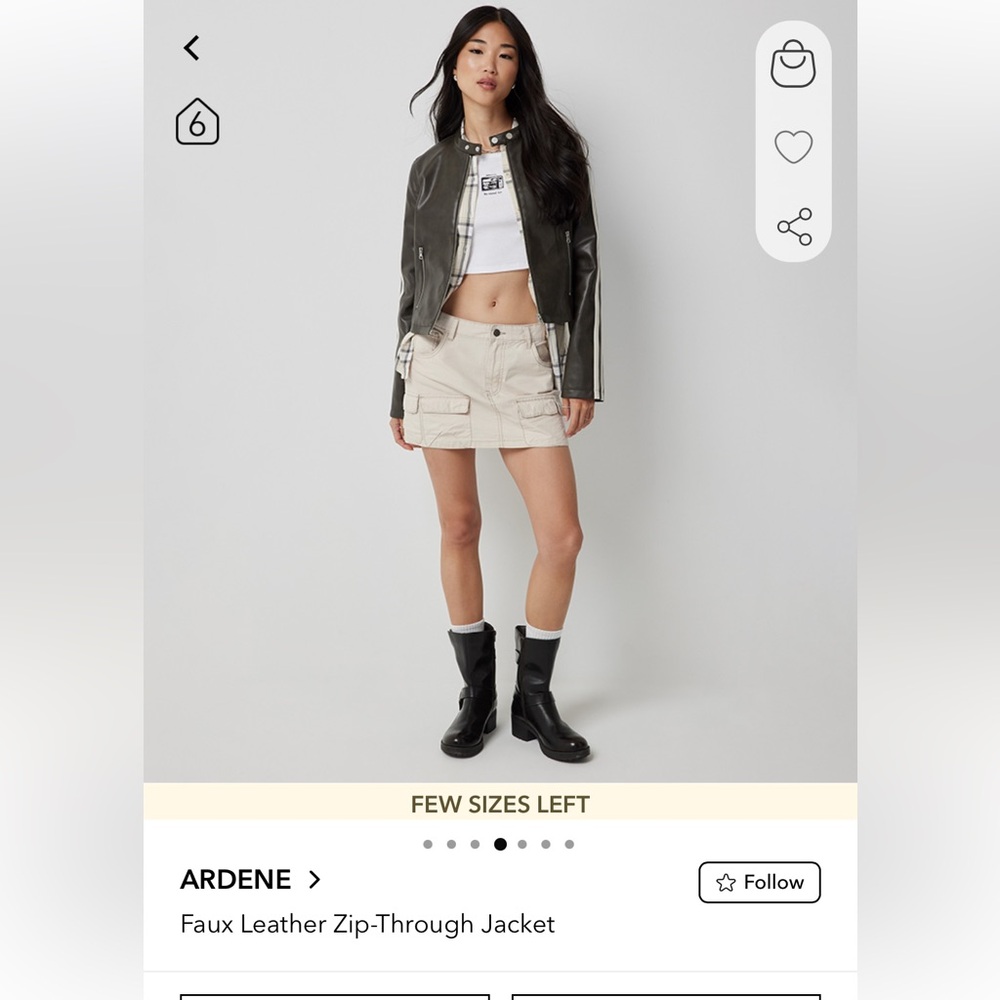 Ardene moto faux leather jacket